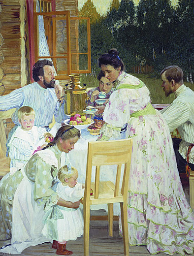 «На террасе», Борис Кустодиев