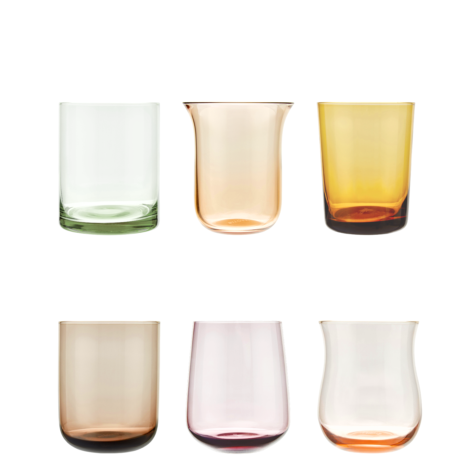 Набор из 6 стопок Diseguale Amber/Pink от Bitossi Home