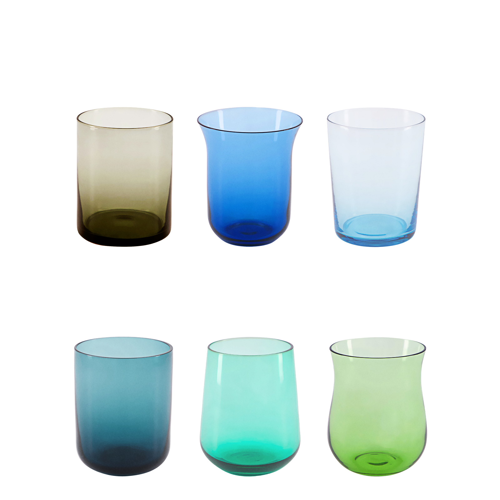Набор из 6 стопок Diseguale Blue/Green от Bitossi Home