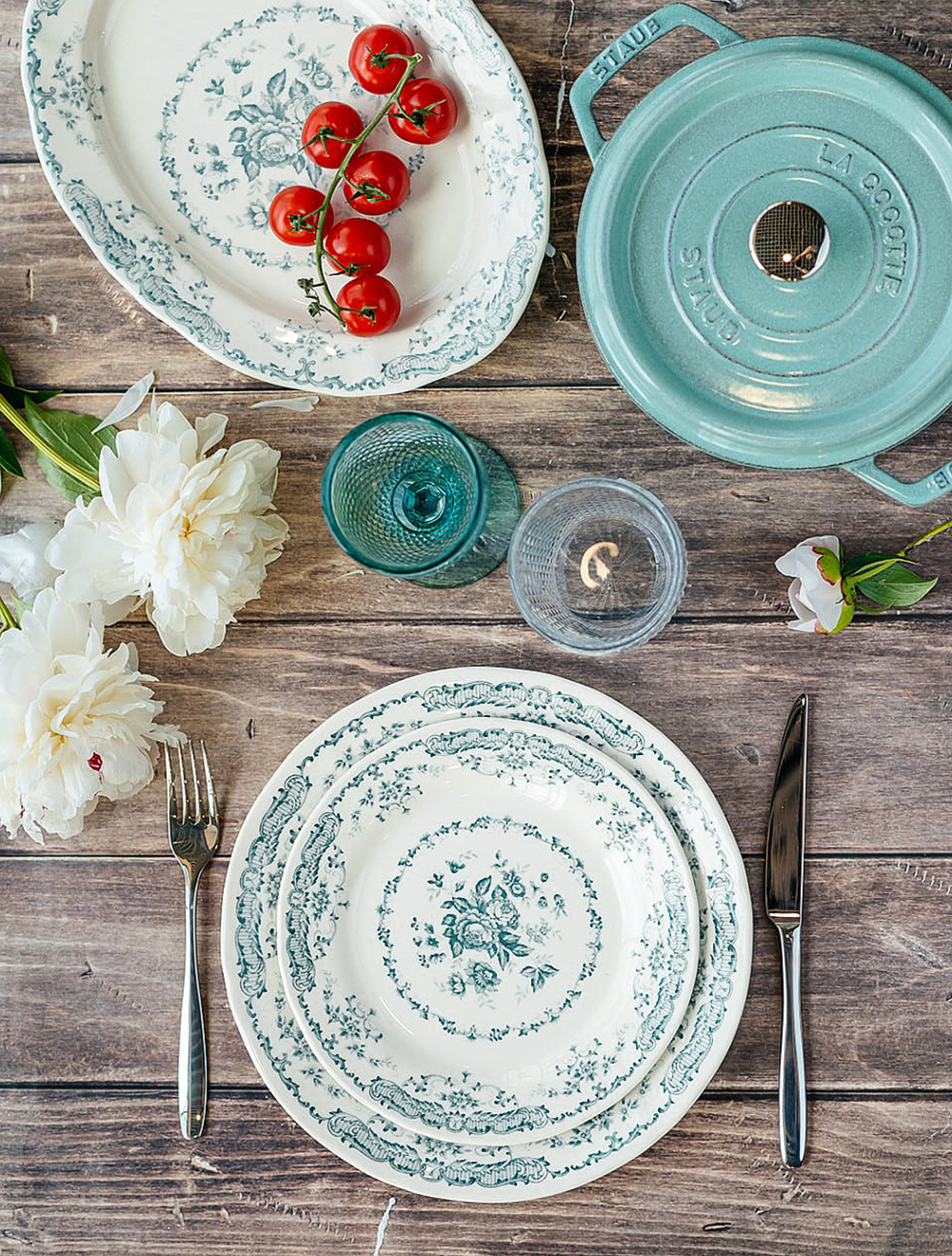 Обеденная тарелка Rose Turquoise, 26 см от Bitossi Home