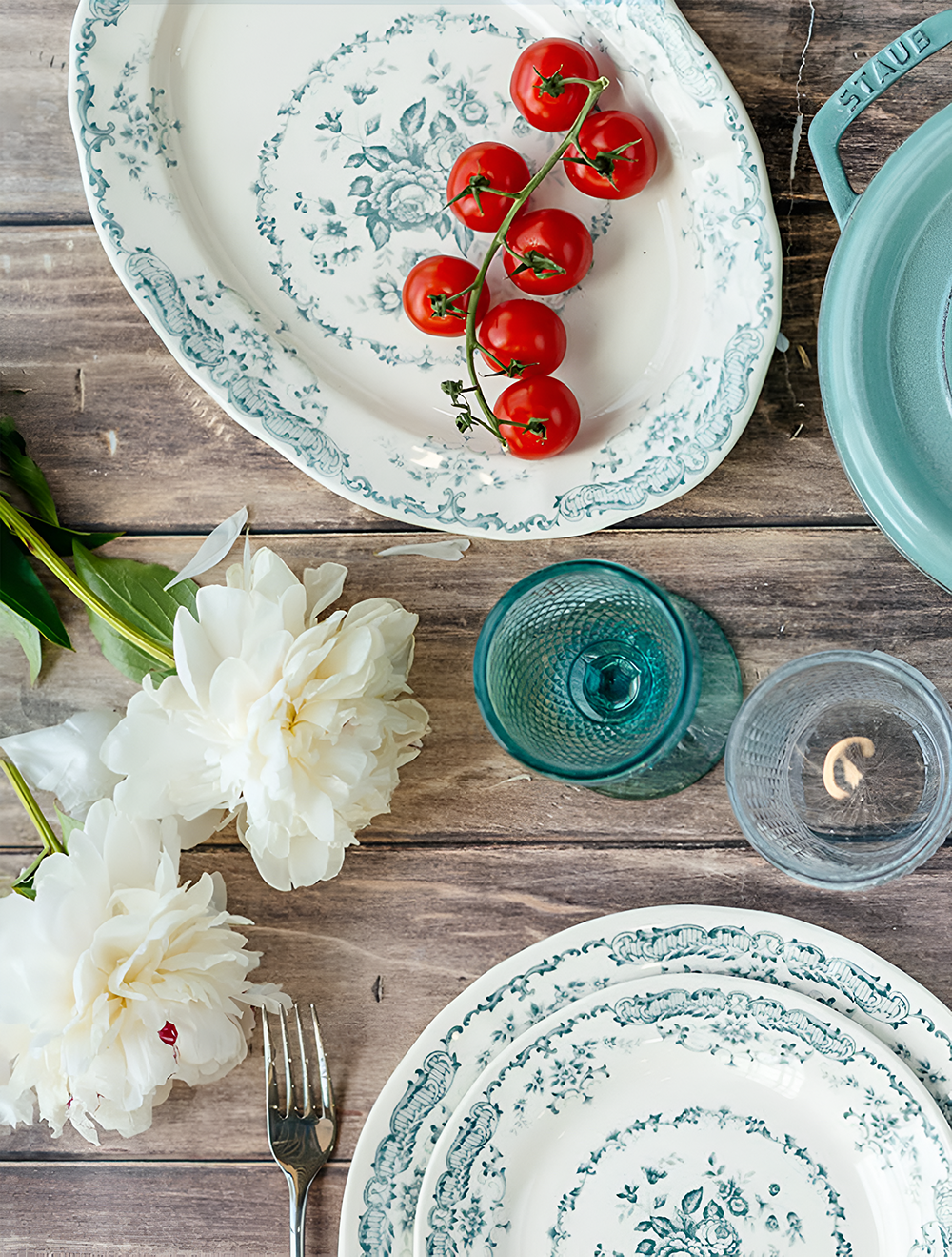 Плоское блюдо Rose Turquoise, 30,5 см от Bitossi Home