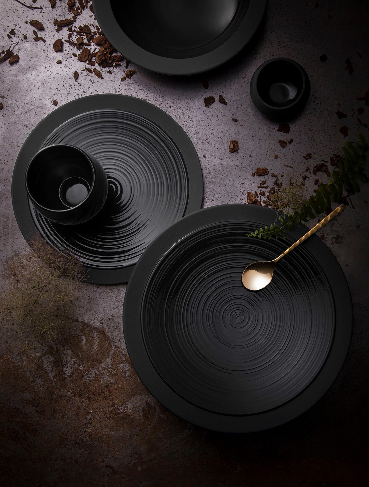 Закусочная тарелка Bahia Black, 23 см от Degrenne