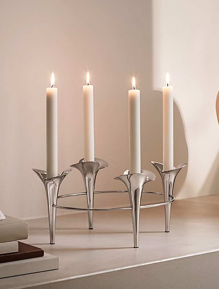 Подсвечник Bloom, 15x34 см от Georg Jensen