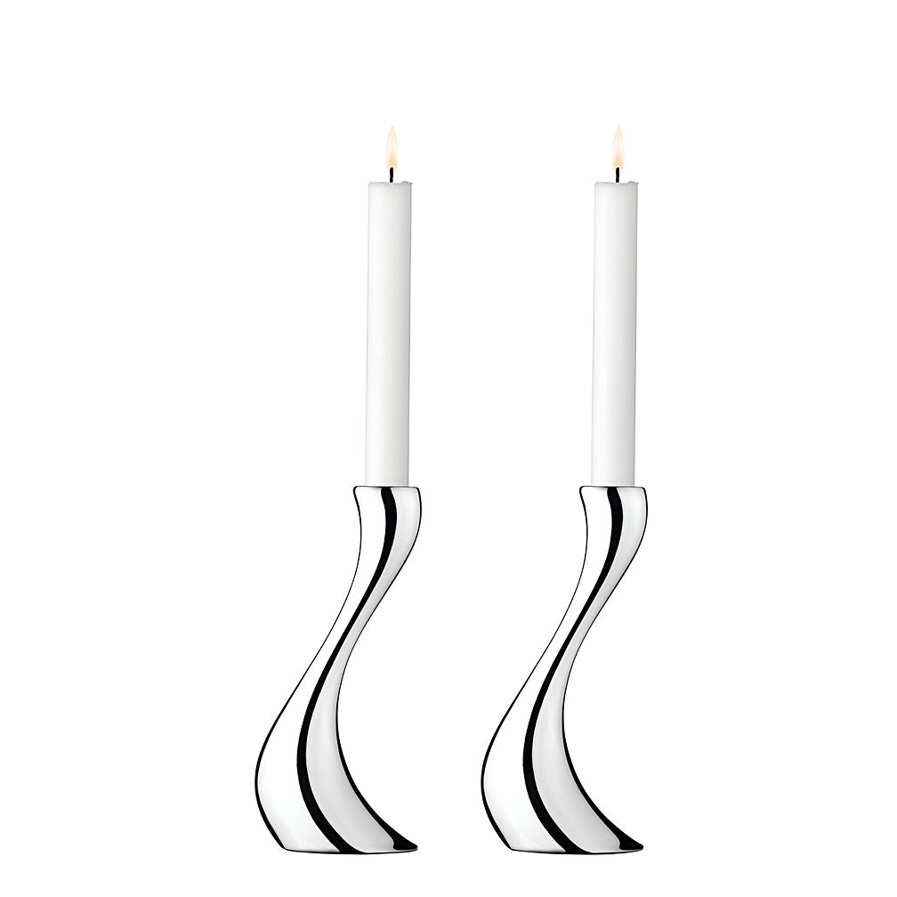 Набор из 2 подсвечников Cobra, 20 см от Georg Jensen