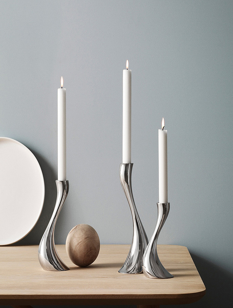 Набор из 2 подсвечников Cobra, 20 см от Georg Jensen