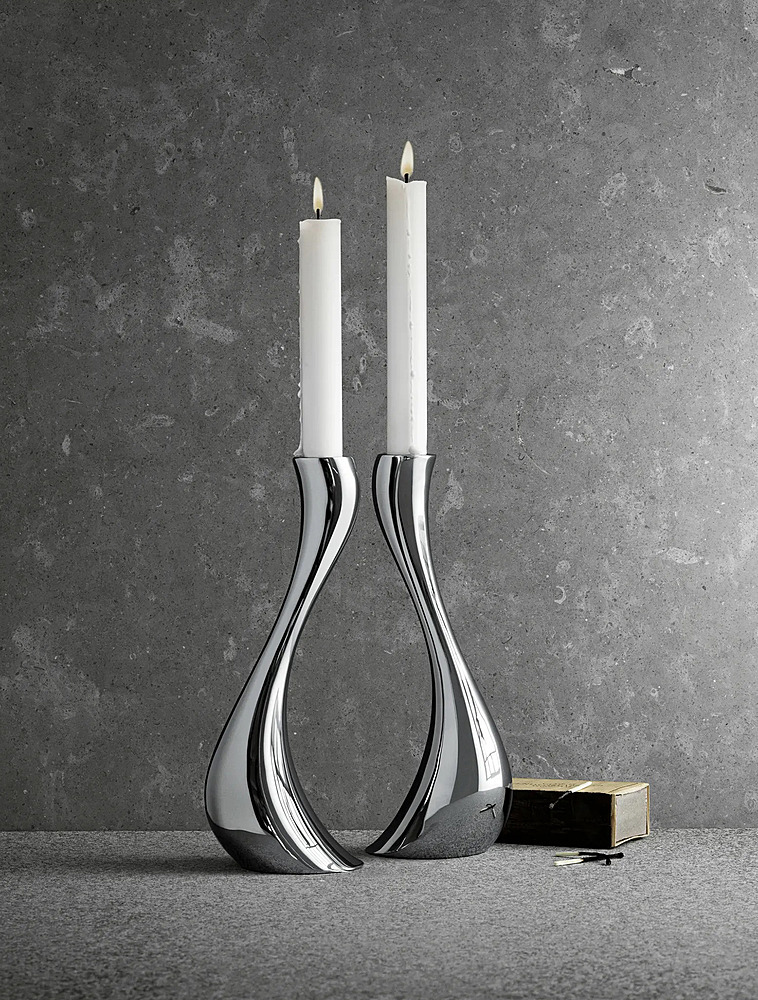 Набор из 2 подсвечников Cobra, 24 см от Georg Jensen