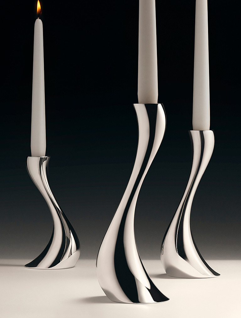 Набор из 2 подсвечников Cobra, 24 см от Georg Jensen
