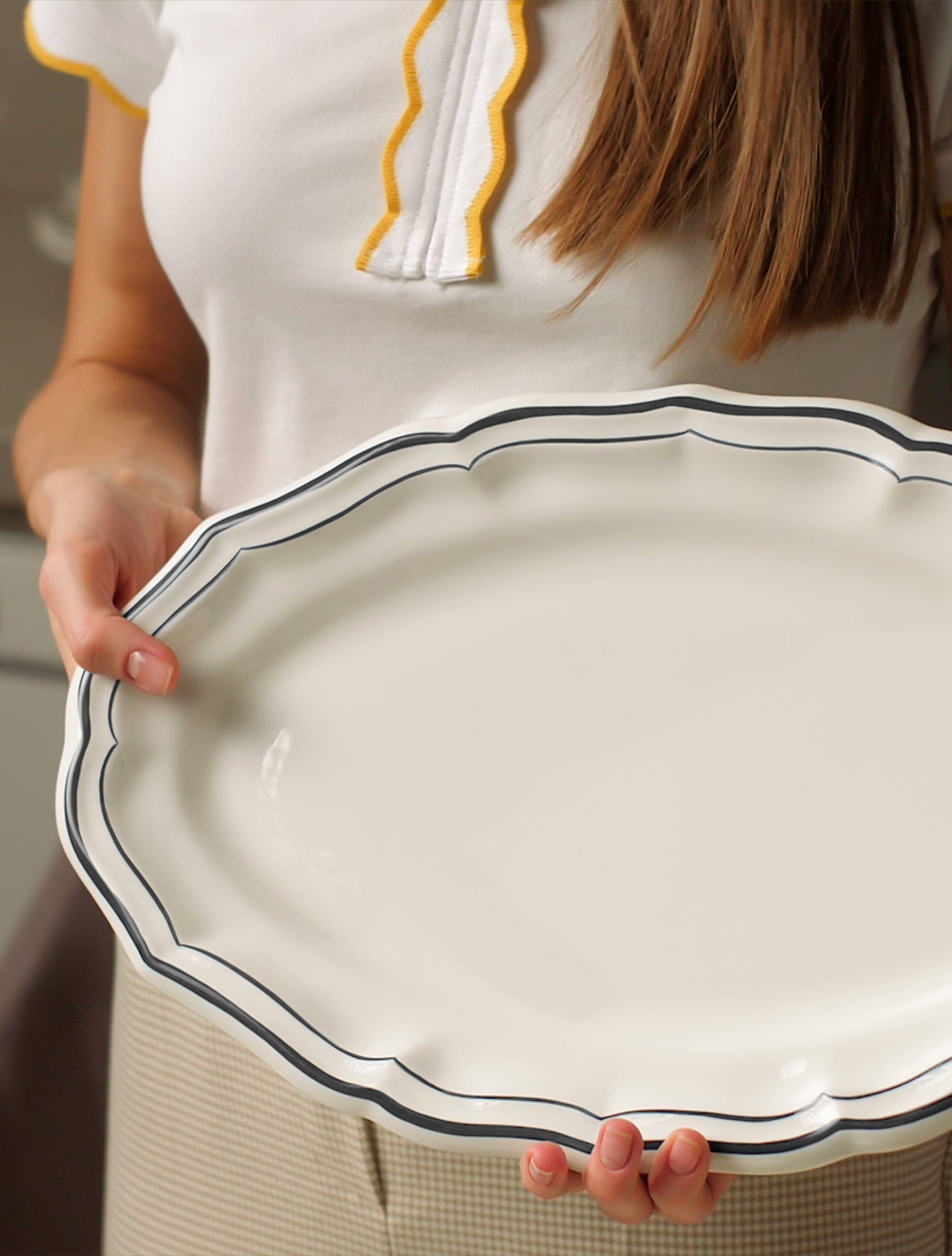 Плоское блюдо Filet Taupe, 41 см