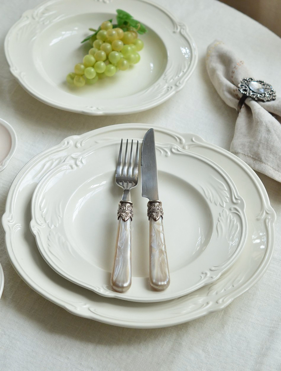 Закусочная тарелка Rocaille Blanc, 22,5 см