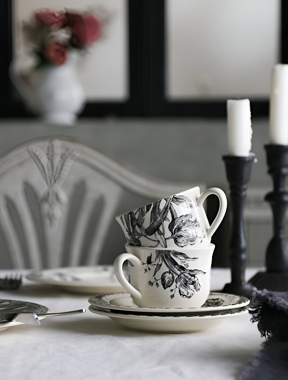 Чайная пара Tulipes Noires, 200 мл от Gien