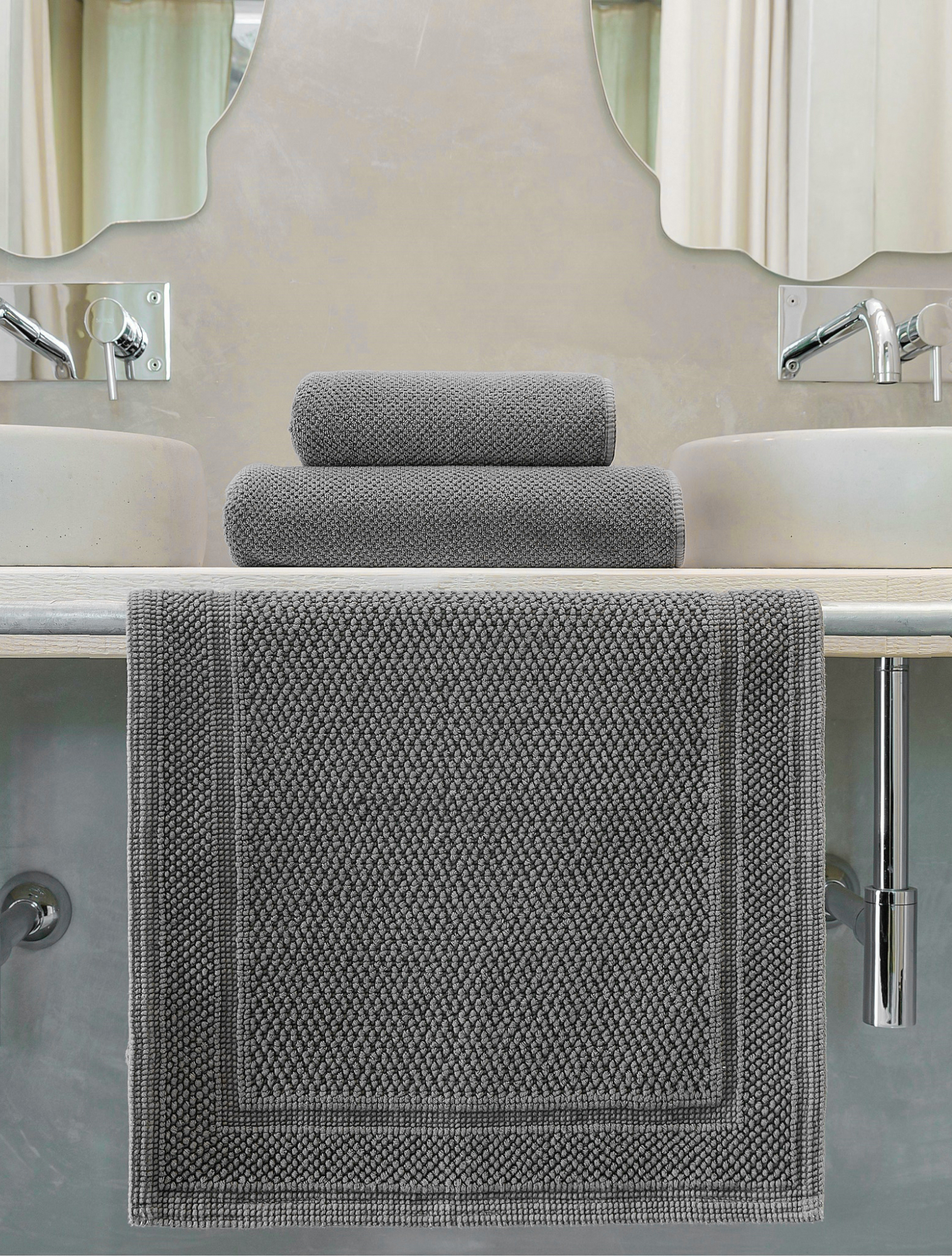 Полотенце Bee Waffle Steel, 50x100 см