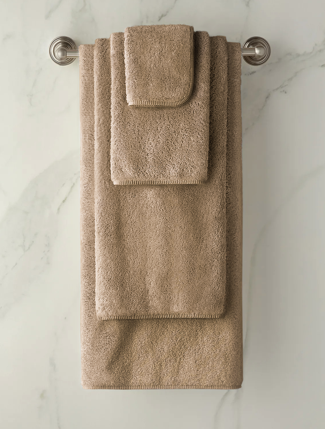 Полотенце Long Double Loop Stone, 30x50 см