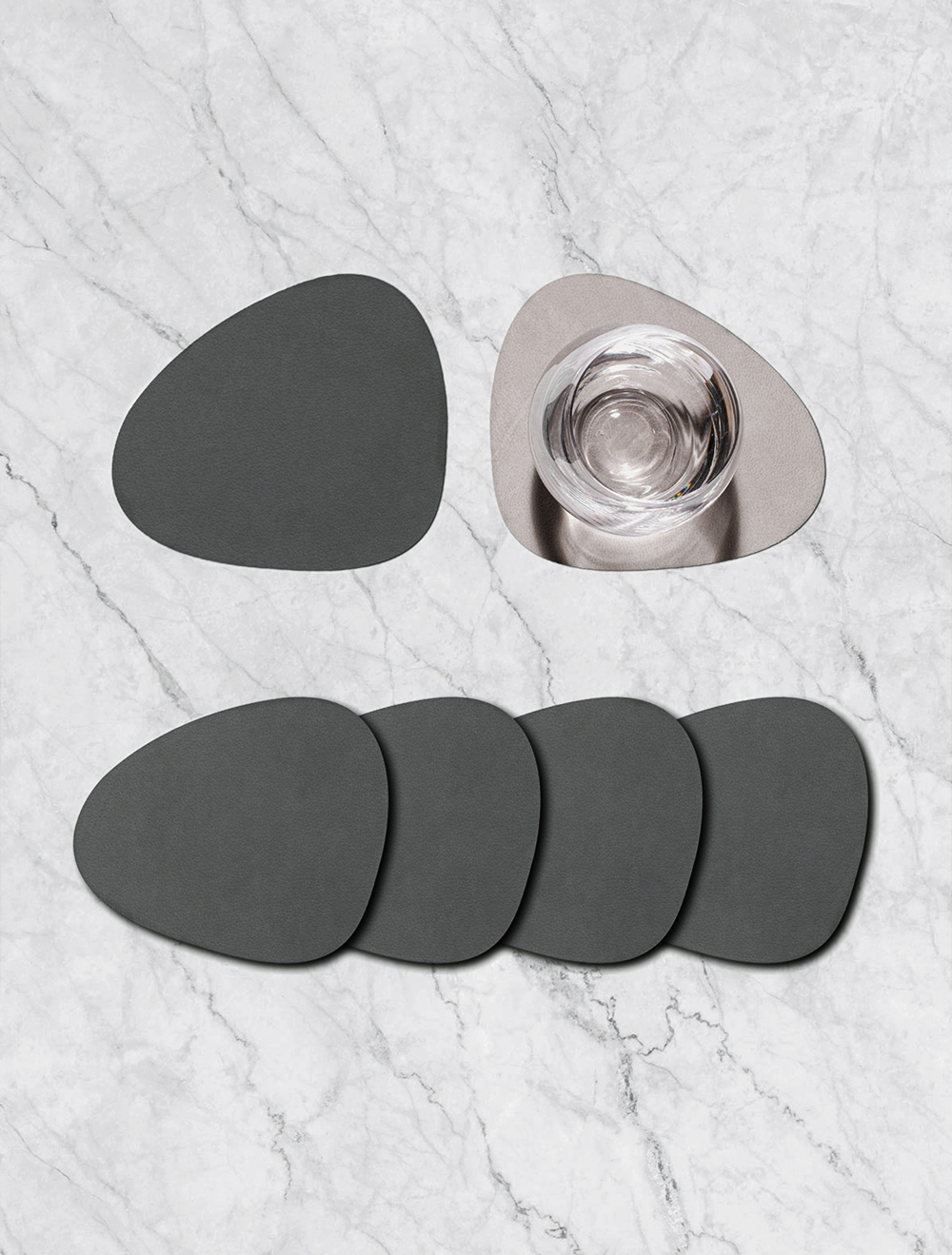 Подставка под стаканы и кружки Curve Anthracite, 11x13 см