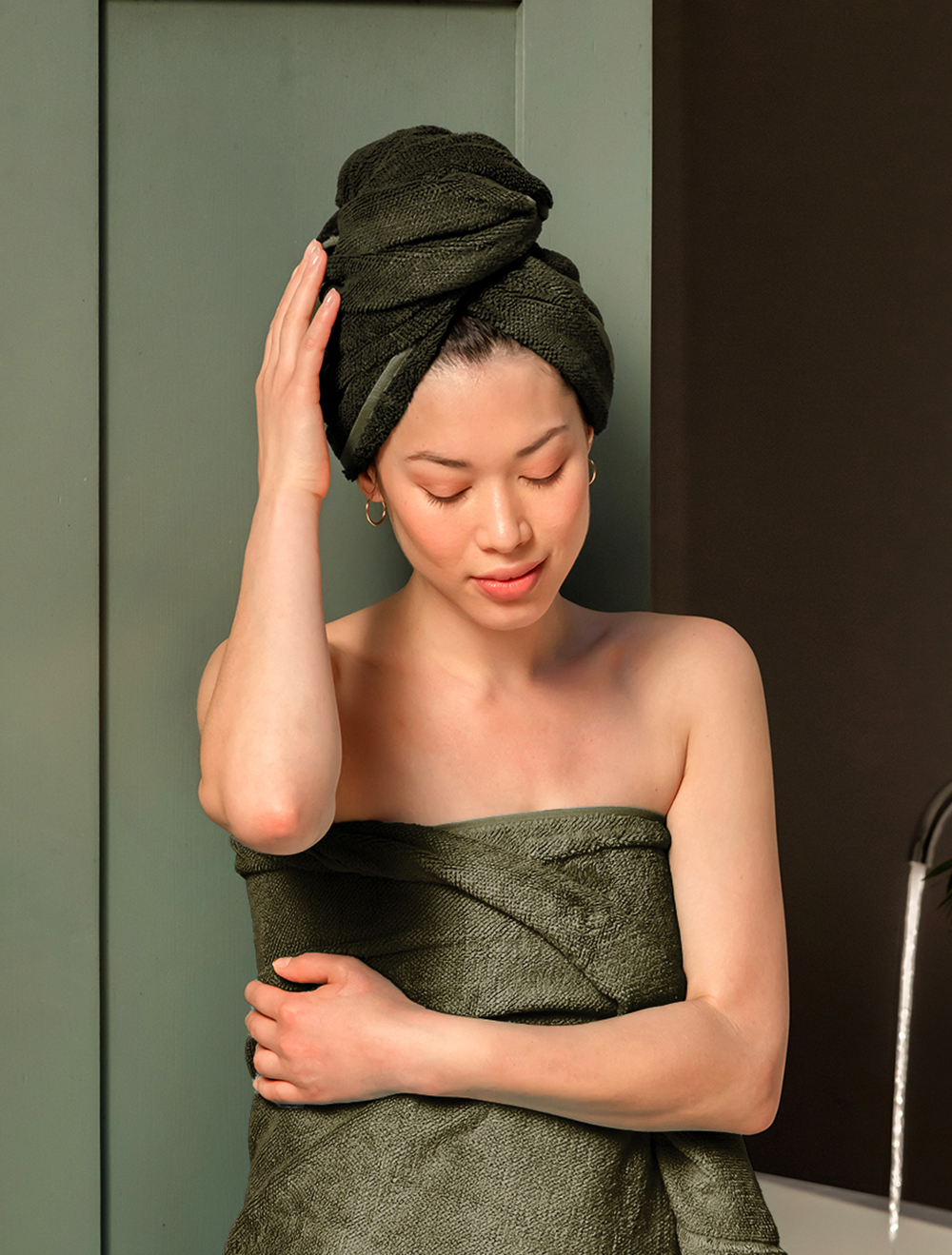 Полотенце Bamboo Luxe Olive, 50x100 см
