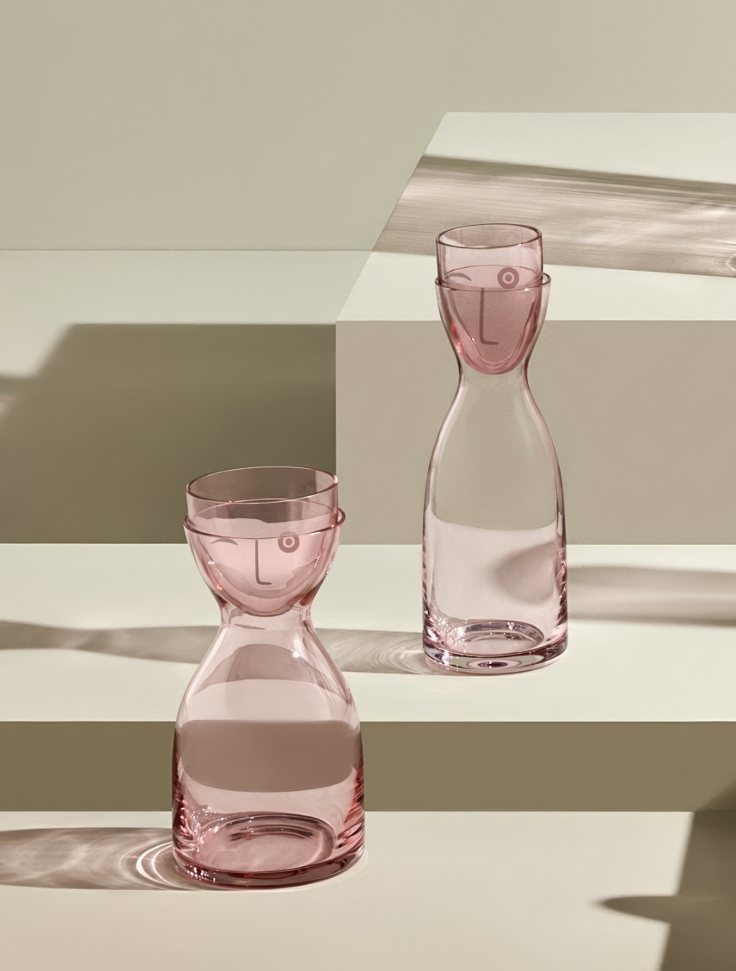Набор из графина 850 мл и стакана для воды Mr & Mrs от Nude Glass
