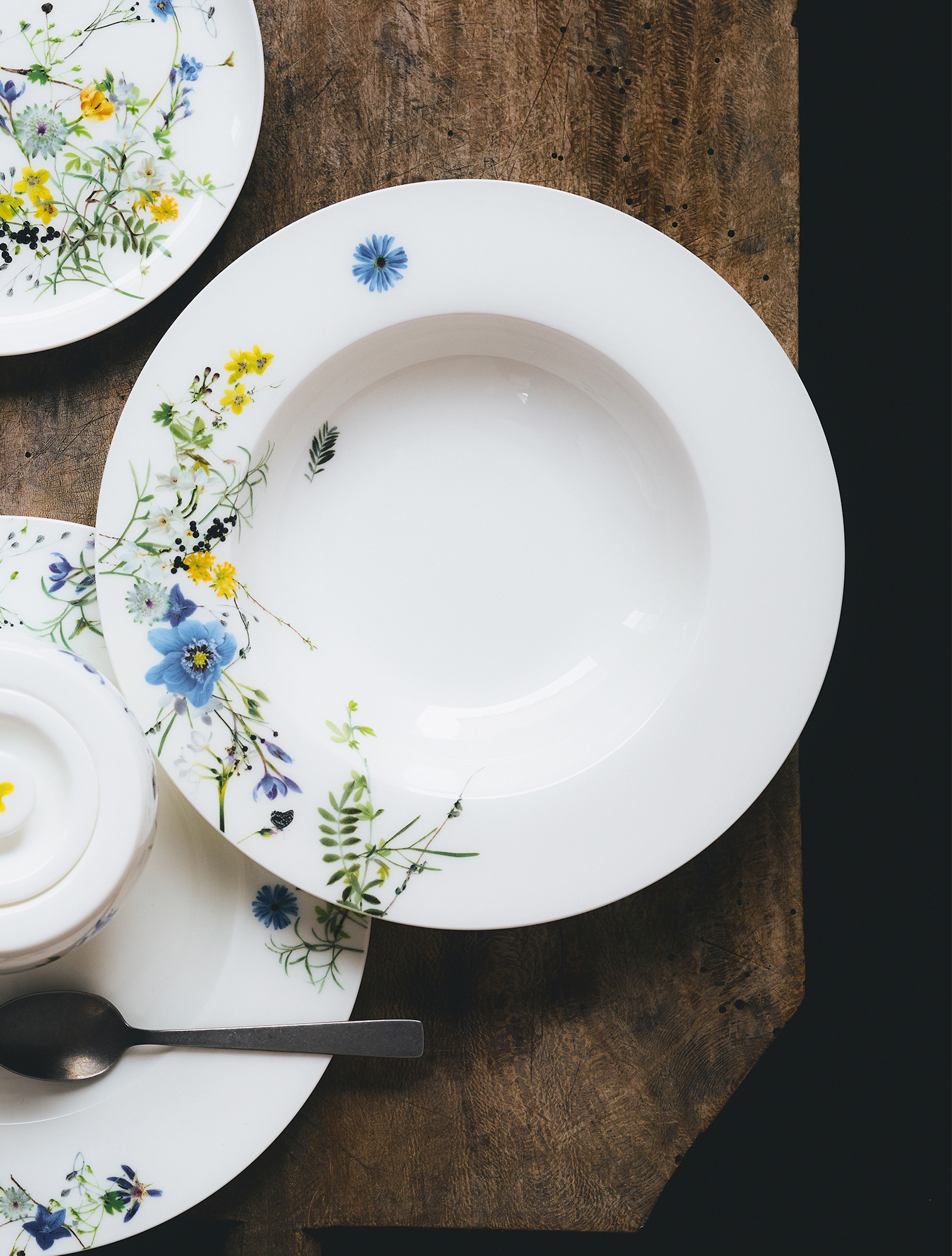 Суповая тарелка Brillance Fleurs des Alpes, 23 см от Rosenthal