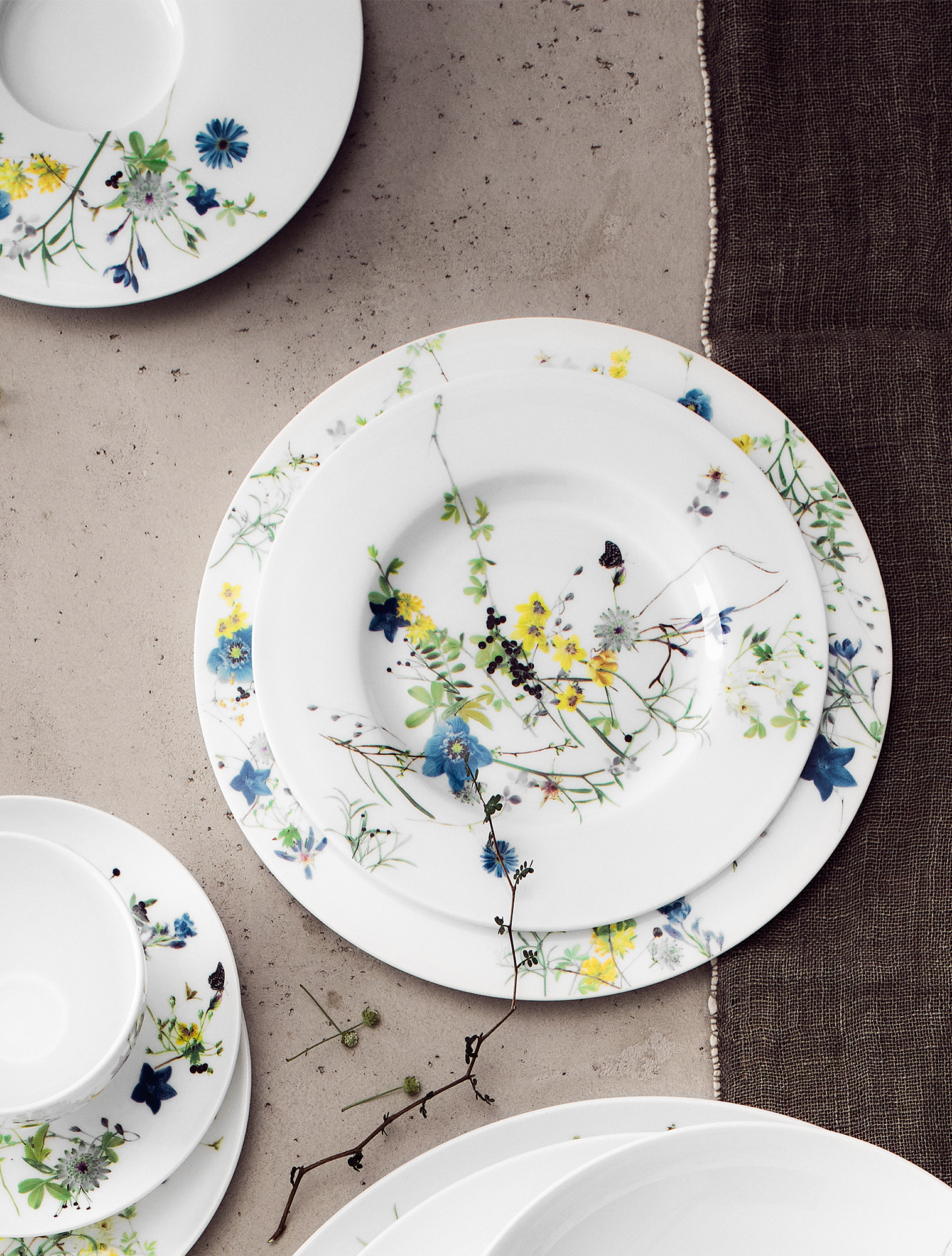 Пирожковая тарелка Brillance Fleurs des Alpes, 19 см