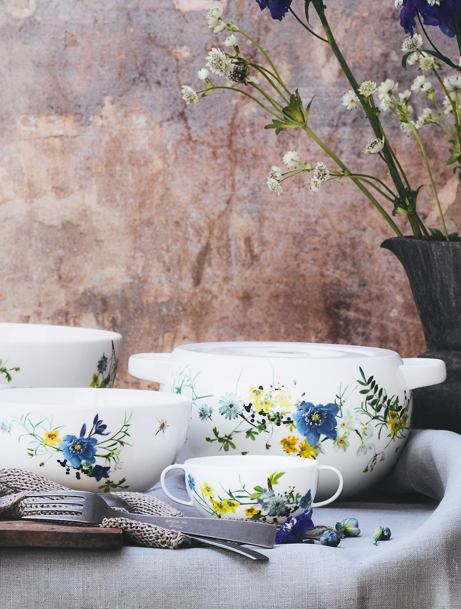 Бульонница с блюдцем Brillance Fleurs des Alpes, 340 мл от Rosenthal