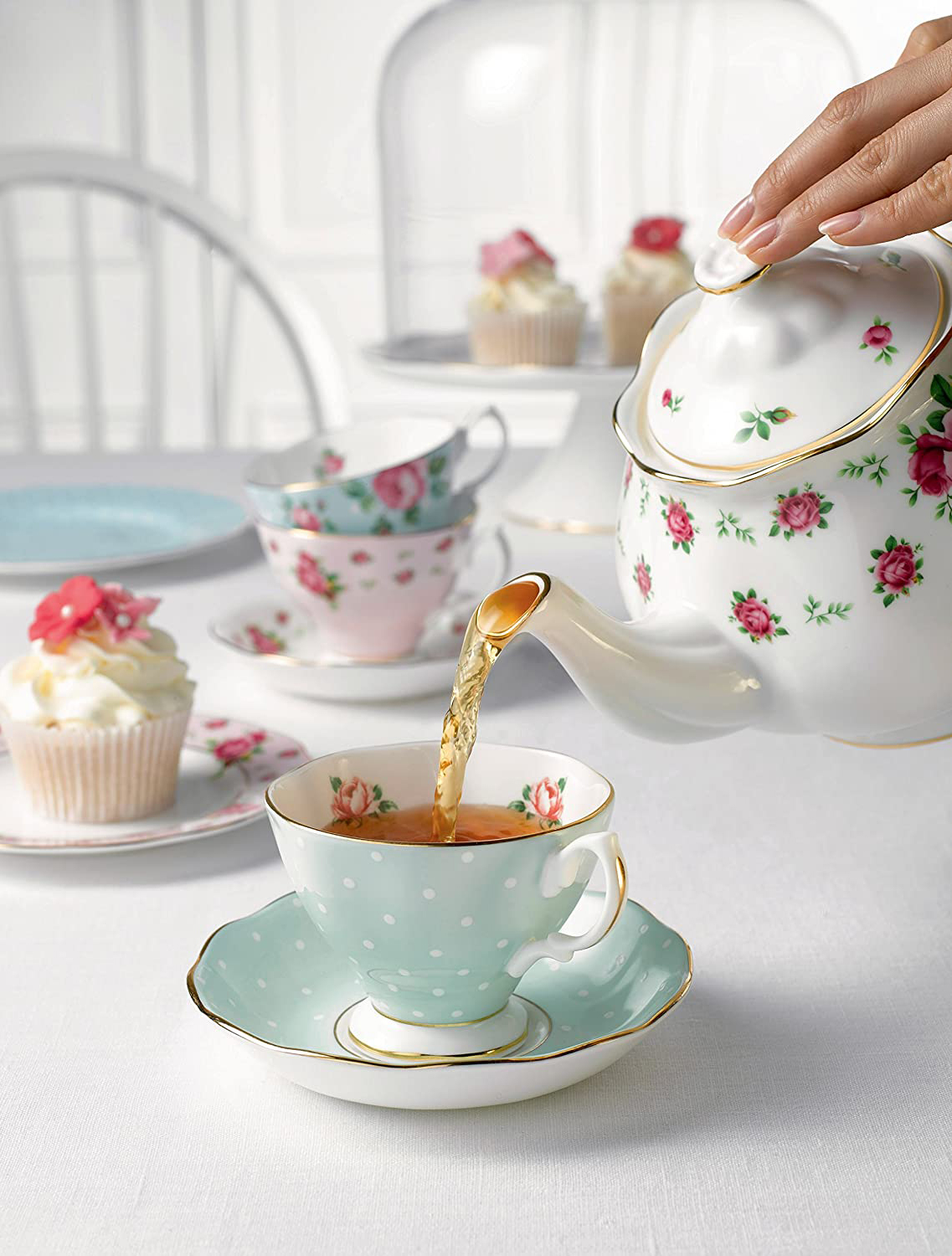 Чайная пара Polka Rose, 180 мл