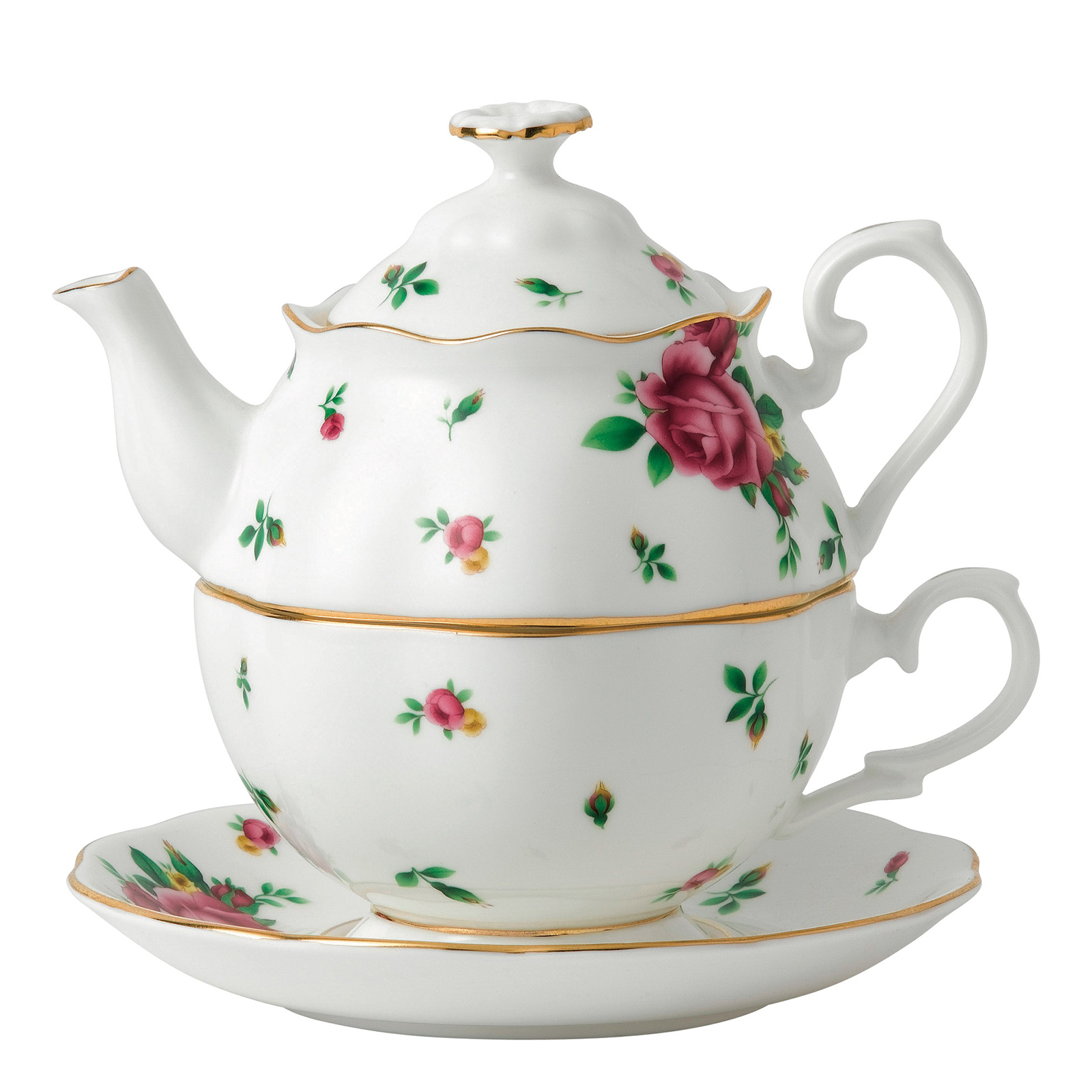 Чайный набор из 3 предметов New Country Roses White от Royal Albert
