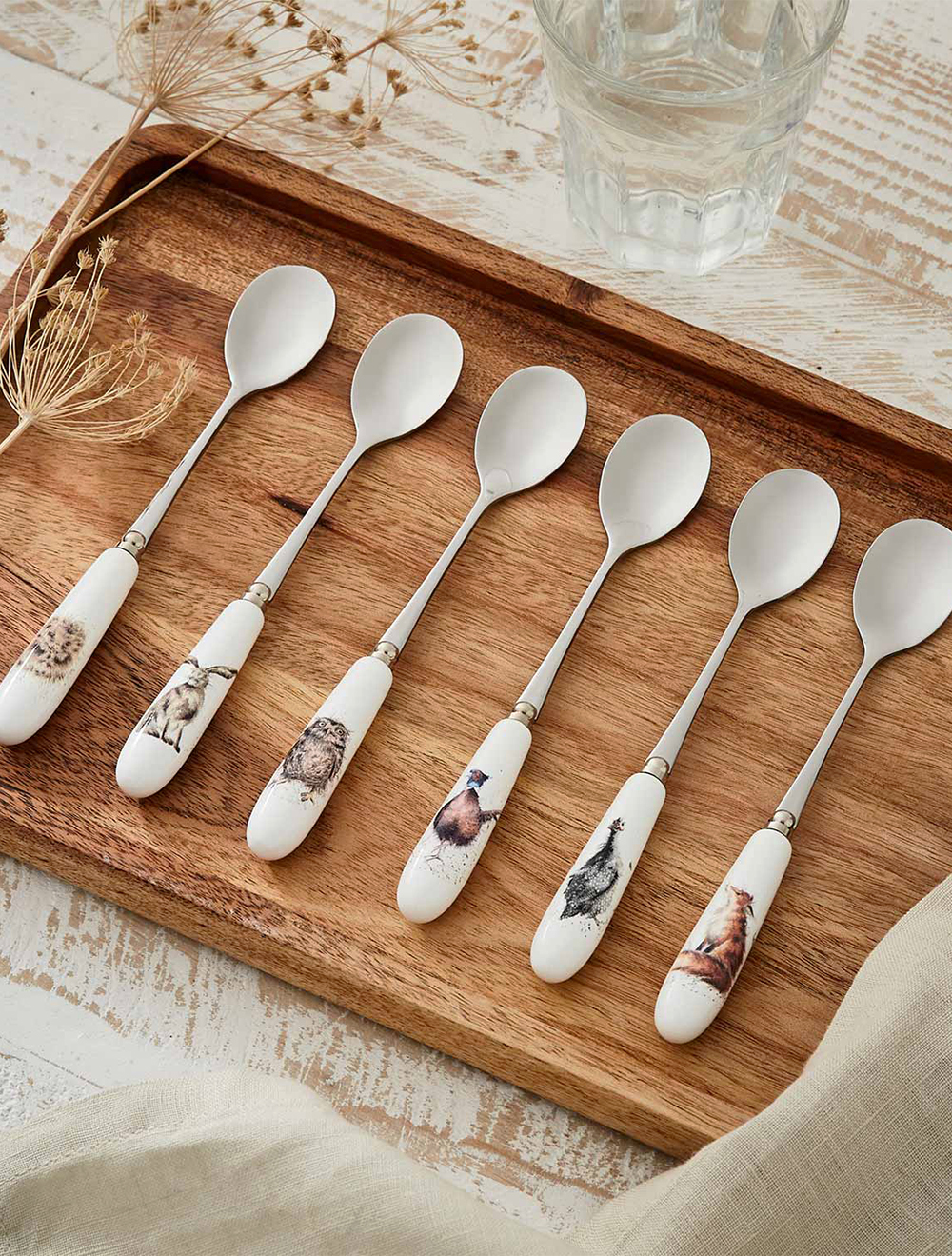 Набор из 6 чайных ложек Wrendale Designs, 15 см от Royal Worcester