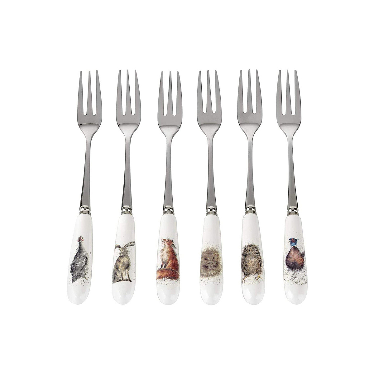 Набор из 6 десертных вилок Wrendale Designs, 15 см от Royal Worcester