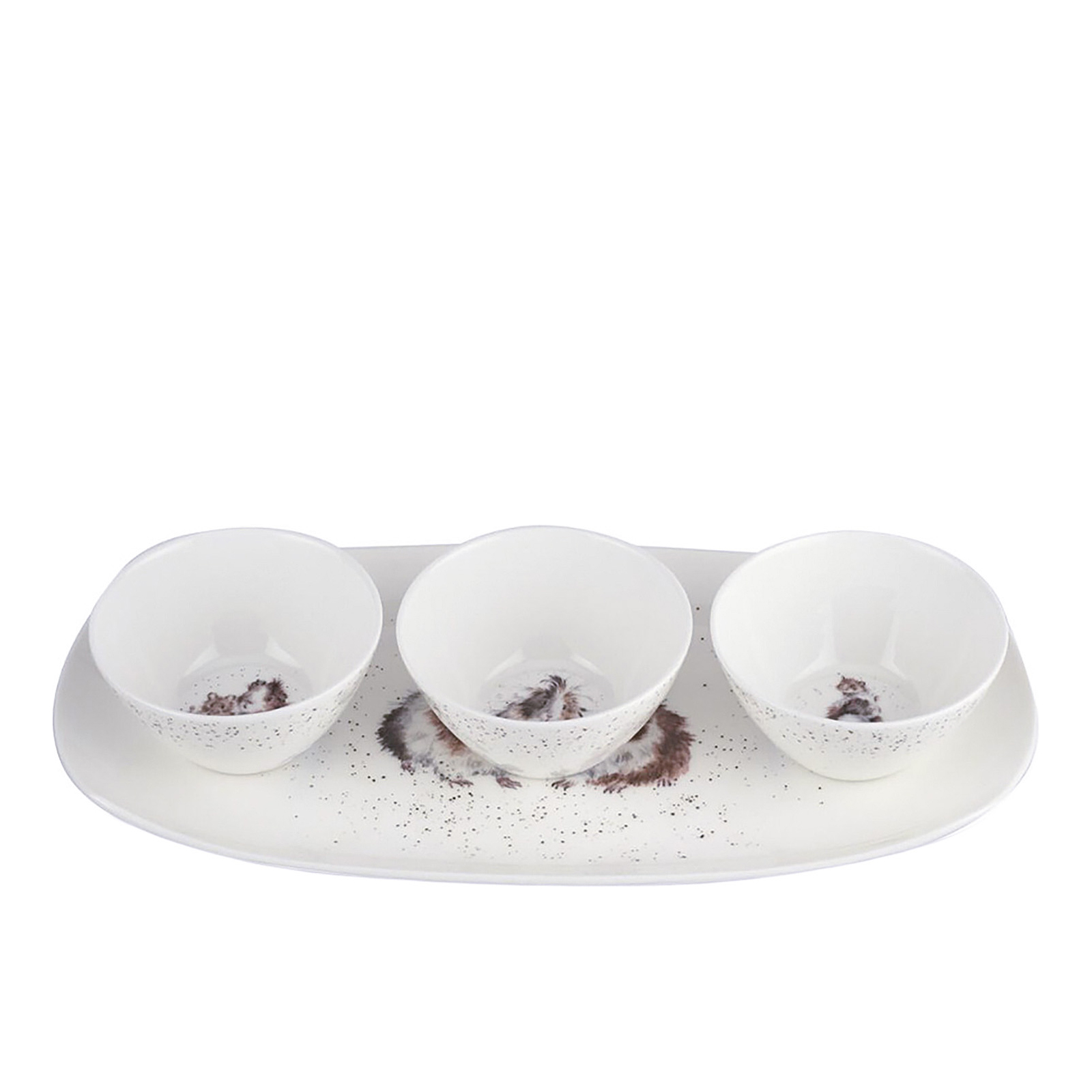 Набор из 3 чаш на подносе Wrendale Designs от Royal Worcester