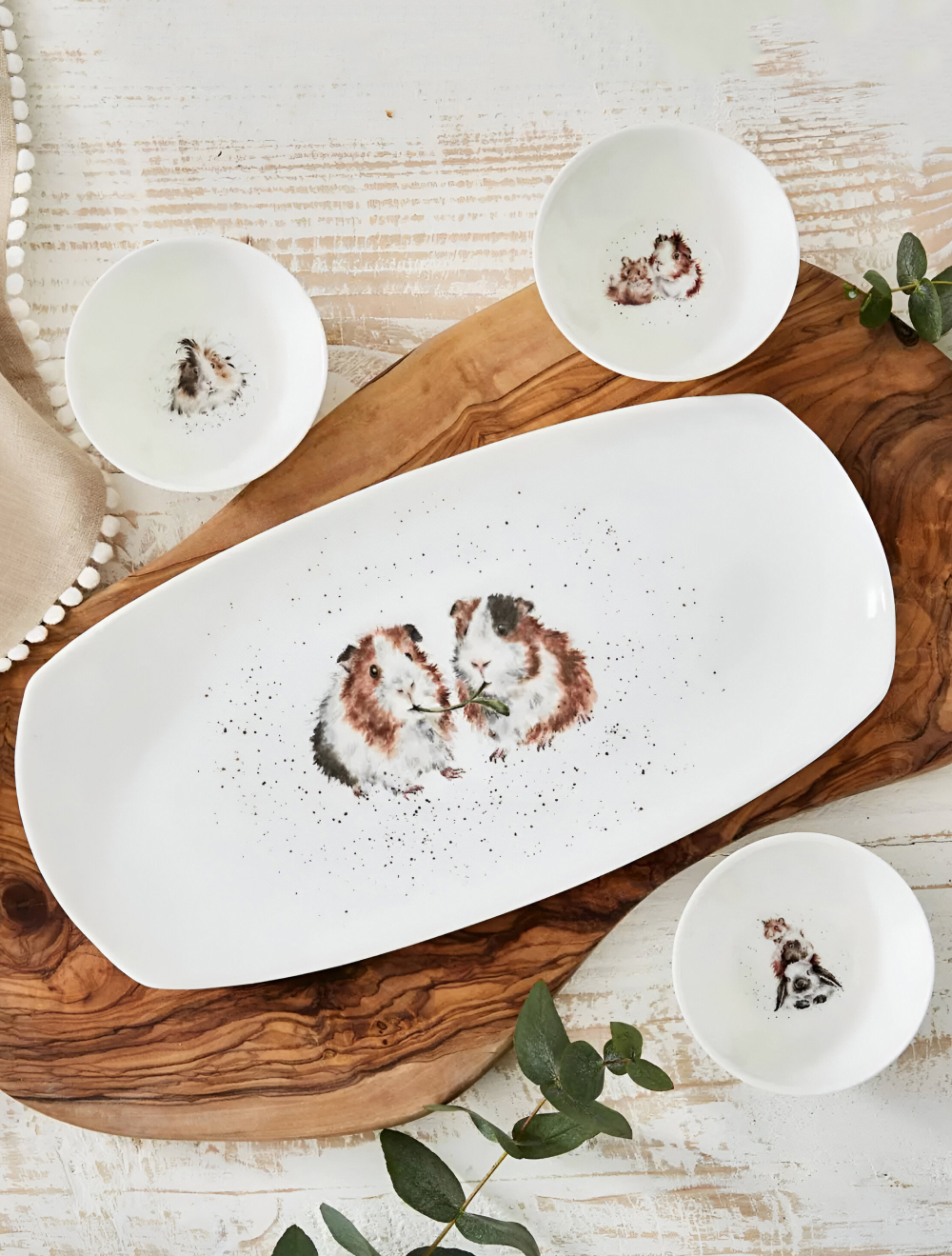 Набор из 3 чаш на подносе Wrendale Designs от Royal Worcester