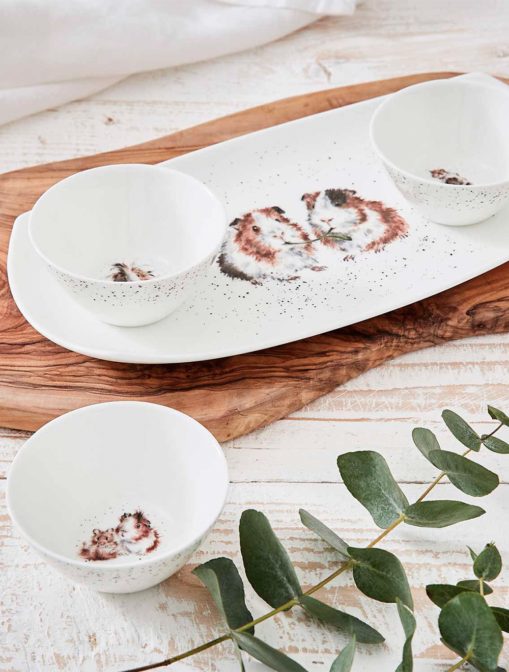 Набор из 3 чаш на подносе Wrendale Designs от Royal Worcester