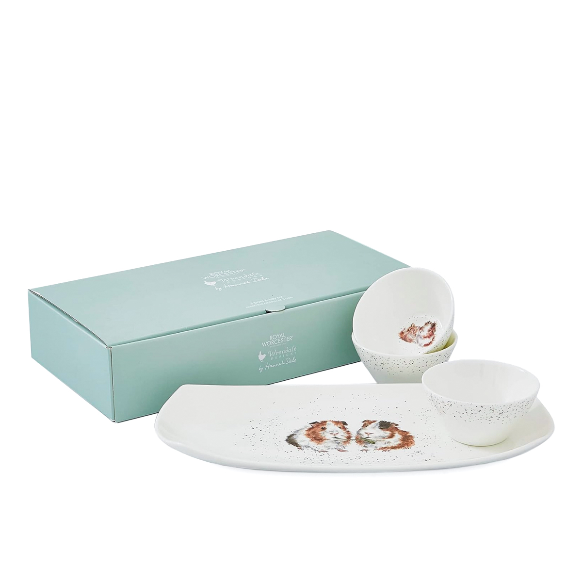 Набор из 3 чаш на подносе Wrendale Designs от Royal Worcester
