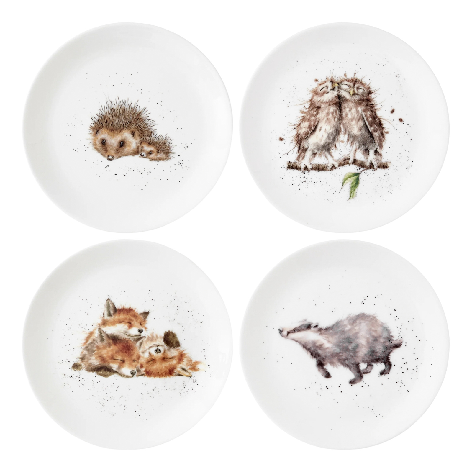Набор из 4 закусочных тарелок Wrendale Designs, 20 см от Royal Worcester
