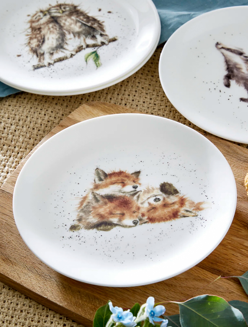 Набор из 4 закусочных тарелок Wrendale Designs, 20 см от Royal Worcester