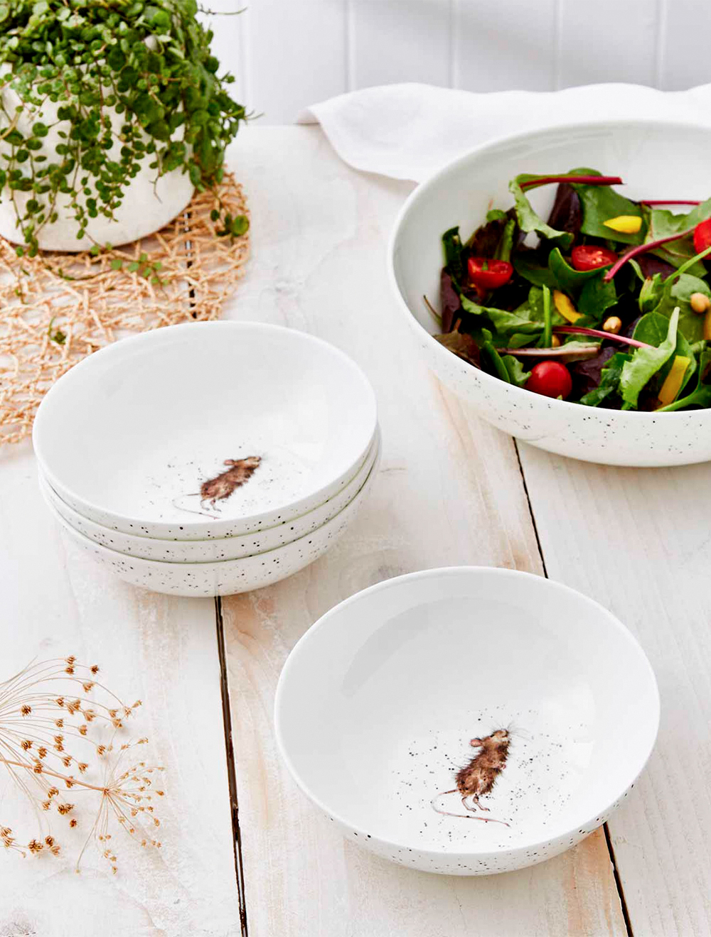 Набор из 4 пиал Wrendale Designs, 15,5 см от Royal Worcester