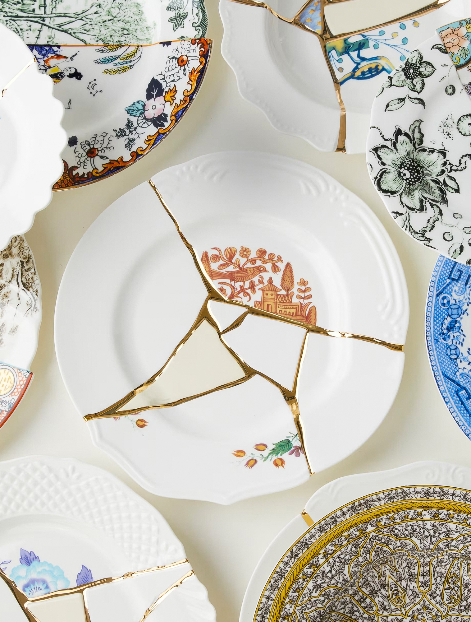 Обеденная тарелка Kintsugi, 27,5 см от Seletti