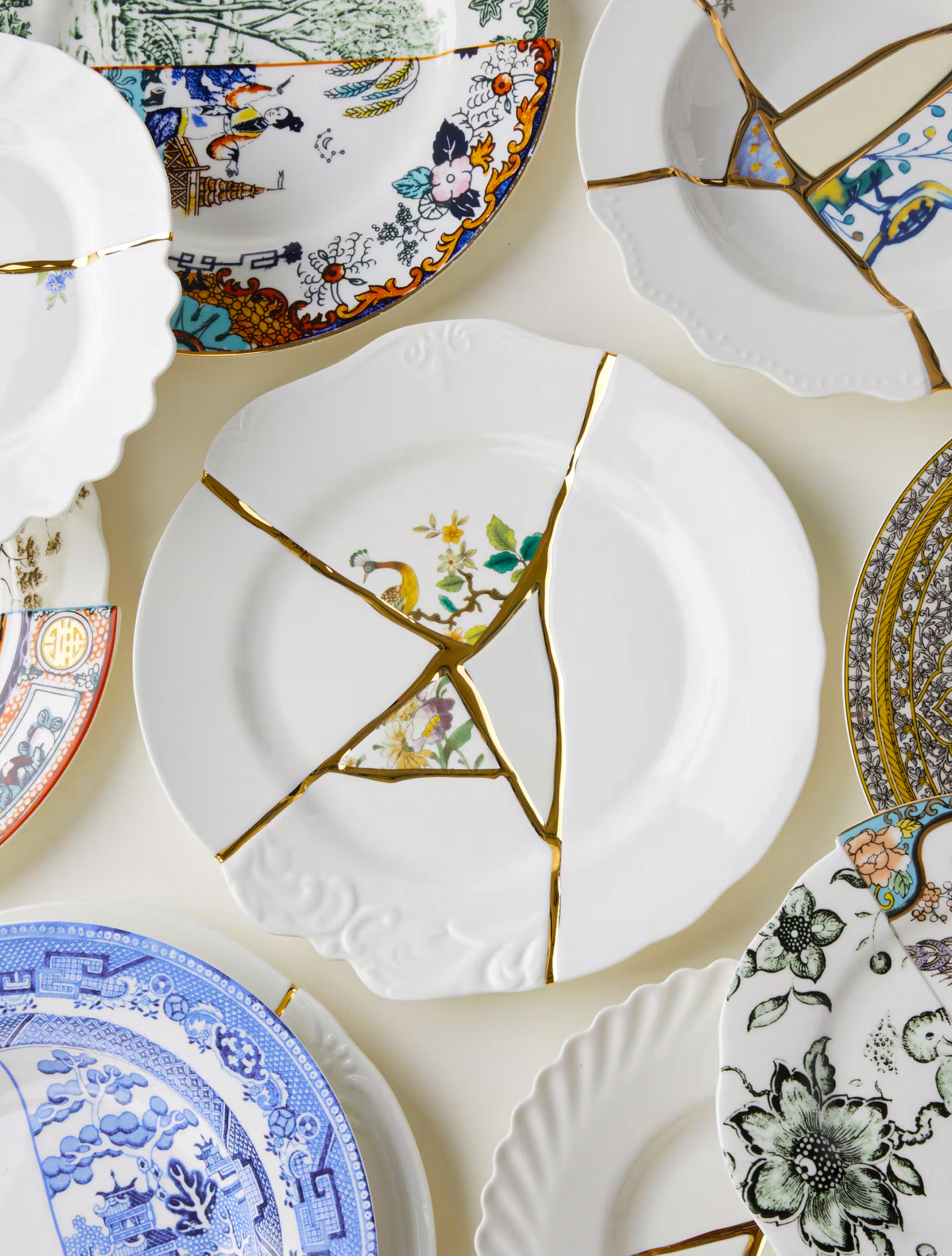 Обеденная тарелка Kintsugi, 27,5 см от Seletti