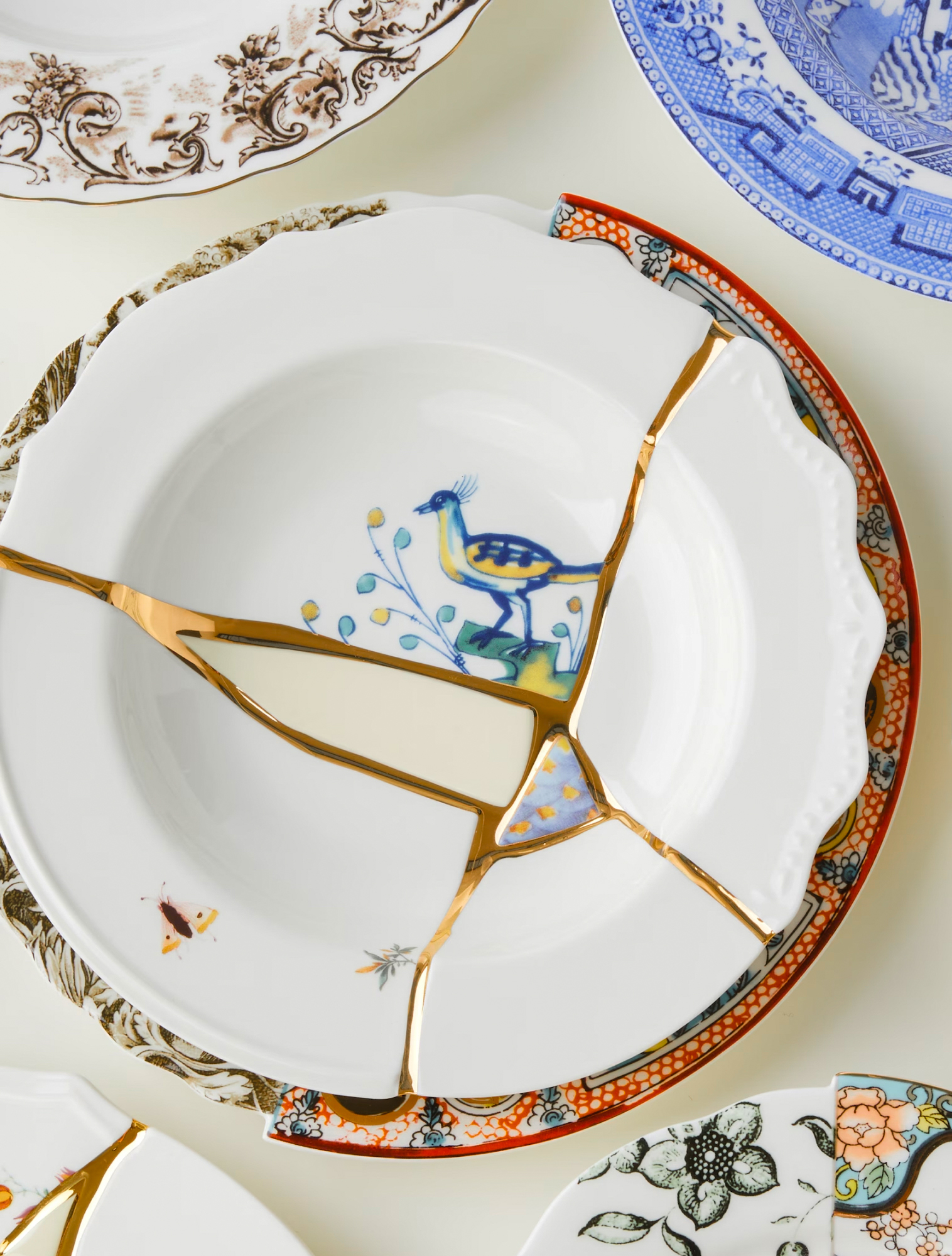 Суповая тарелка Kintsugi, 22 см от Seletti