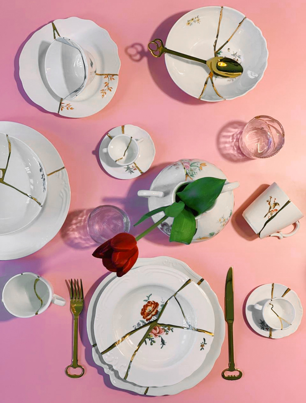 Суповая тарелка Kintsugi, 22 см от Seletti
